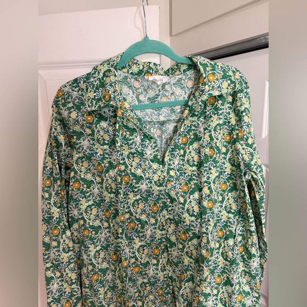 Tuckernuck Hyacinth House Long Sleeve Green Carrington Collared Mini Dress XL - Picture 10 of 11